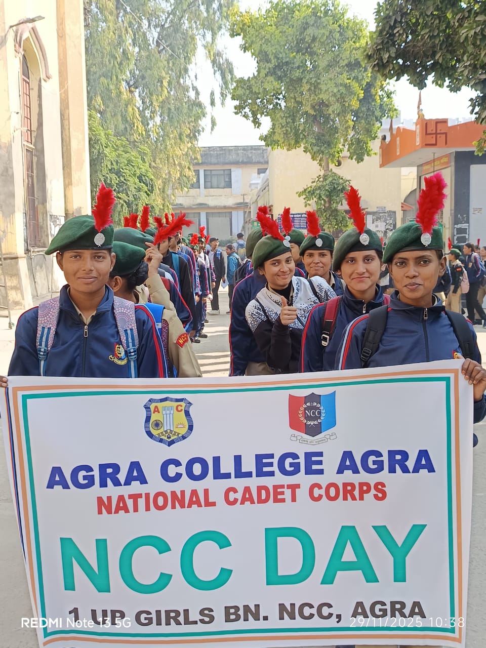 युवा शक्ति को संगठित, प्रशिक्षित एवं देशभक्ति पूर्ण बनाती – एनसीसी: आगरा कॉलेज गर्ल्स विंग ने 78वें एनसीसी डे पर किया भव्य परेड का आयोजन