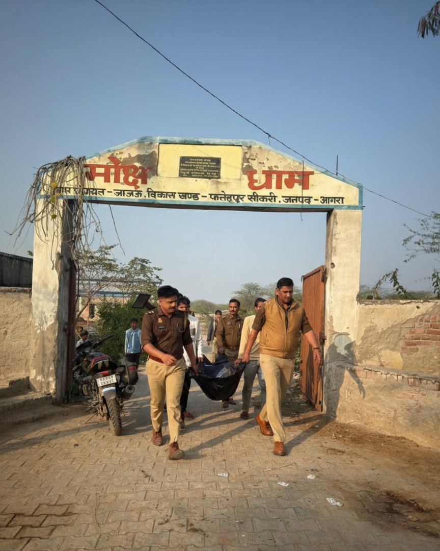 आगरा में जलती चिता से पुलिस ने निकाली युवती की लाश, लिव-इन पार्टनर पर हत्या का आरोप