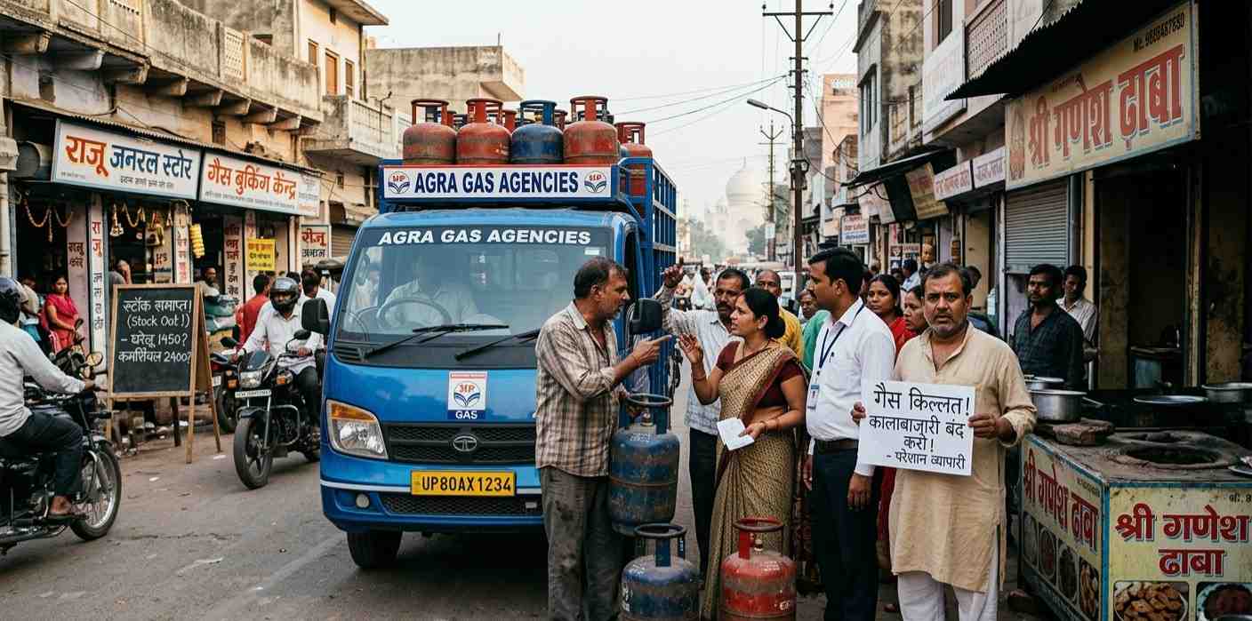 आगरा: प्रशासन का दावा ‘सब ठीक है’, फिर 1500 रुपये में क्यों बिक रहा घरेलू गैस सिलेंडर?